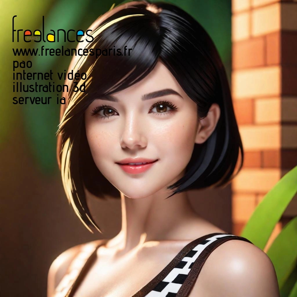 Pao mise en page internet vidéo illustration 3d serveur IA générative AI freelance paris studio de création magazines uzf0hed0